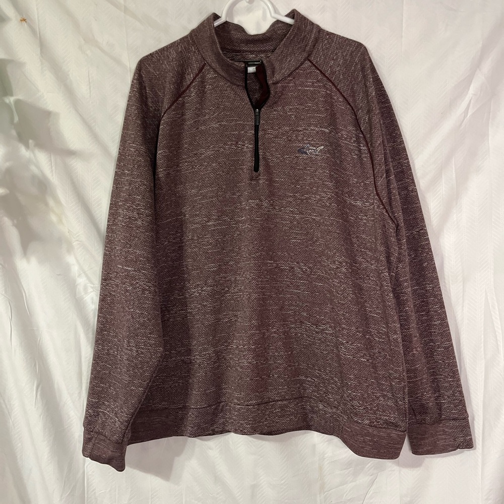 Greg Norman Men's Browish purple Half-Zip Winter Pullover sweater jacket. XXL